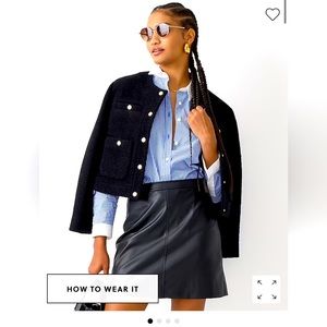 J. Crew Faux Leather Skirt